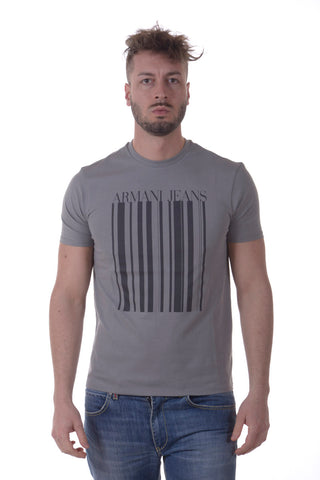 T-Shirt Armani Jeans AJ in Cotone Morbido - Grigio Classico