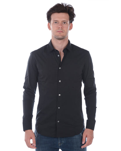 Camicia Daniele Alessandrini Slim Fit Nera