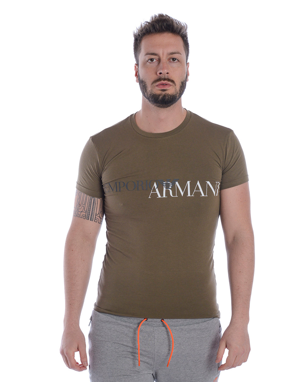 Maglietta Nera Emporio Armani Flex Cotton - mem39