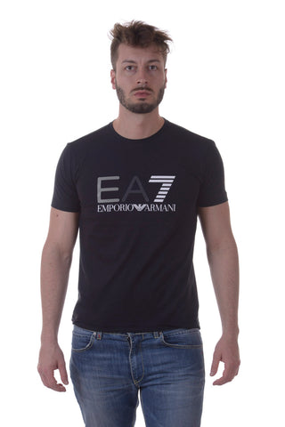 Maglietta Emporio Armani EA7 S Nero con Iconico Logo Ea7 - Stile e Comfort in Uno