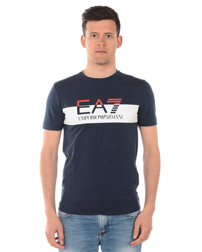 Maglietta Nera EA7 con Logo Stampato - mem39