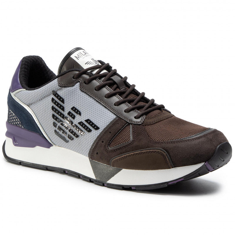 Scarpe Sneakers Emporio Armani Blu e Marrone 41.5 - mem39