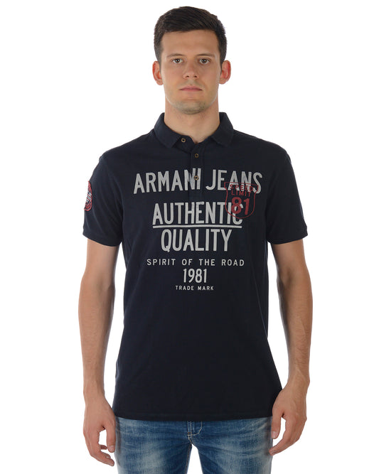 Polo Armani Jeans AJ Blu Grigio - Taglia L