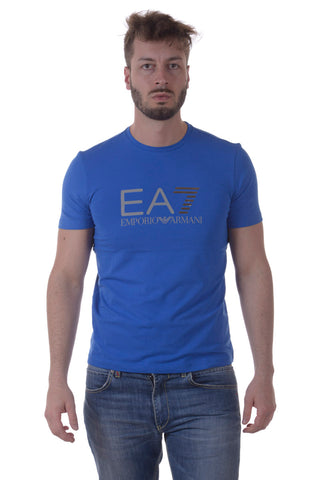T-shirt Emporio Armani EA7 Blu in Cotone ed Elastan - Stile, Comfort ed Eleganza