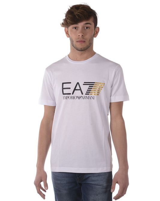 Maglietta EA7 Cotone Bianco Puro - mem39