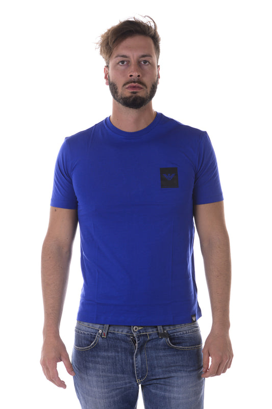 T-Shirt Armani Jeans AJ Blu in Cotone