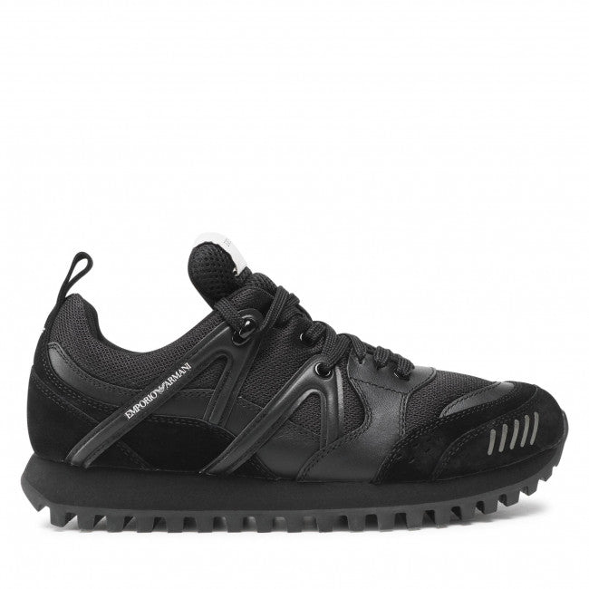 Scarpe Sneakers Emporio Armani Poliammide Nero e Bianco 39,5 - mem39