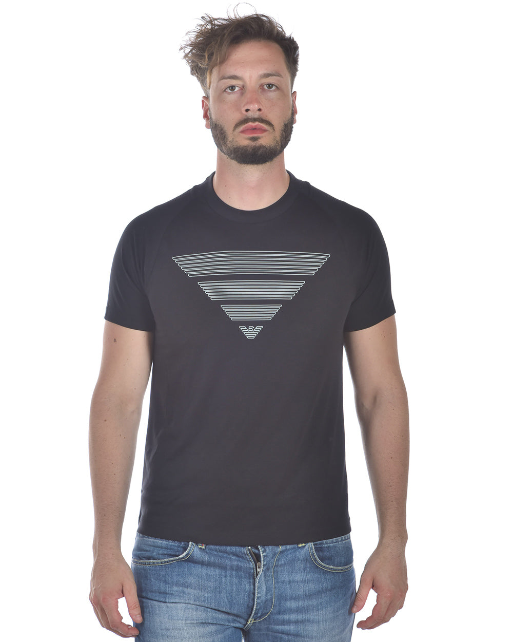 T-shirt Nero Cotone Emporio Armani - mem39