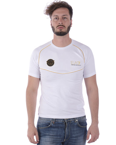 Maglietta Emporio Armani EA7 Bianca - Stile Elegante e Comfort Sofisticato