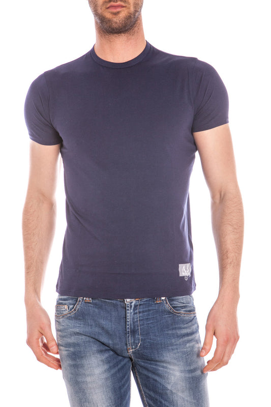 Maglietta Armani Jeans Blu Cotone. - mem39