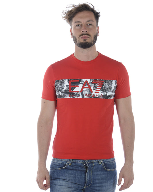 Maglietta T-shirt Rosso XL Emporio Armani EA7
