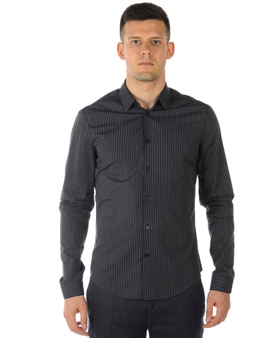Camicia Balenciaga in Cotone Nero Taglia 41 con Maniche Lunghe