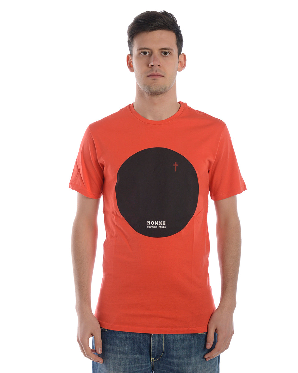 T-shirt Daniele Alessandrini Arancione in Cotone