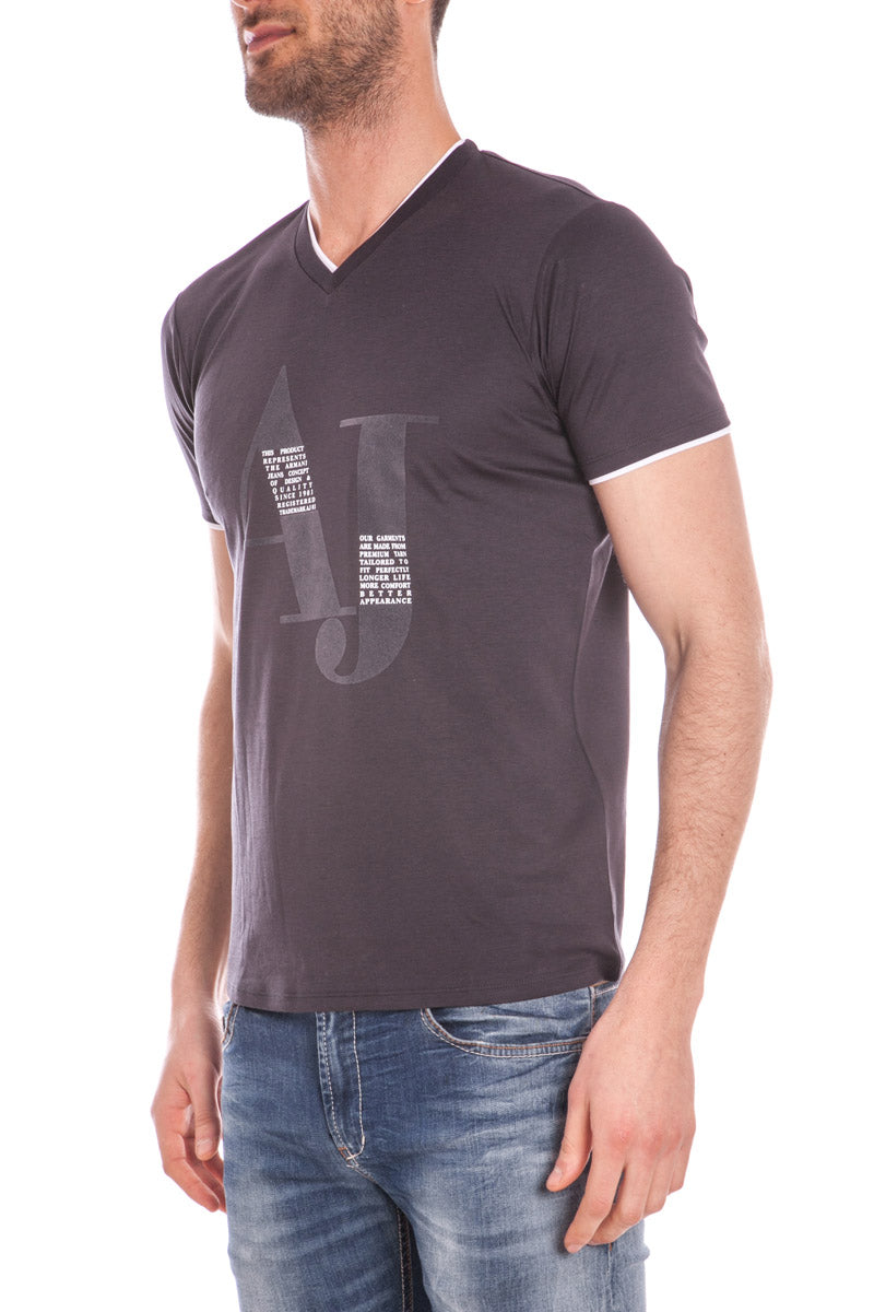 Maglietta Armani Jeans Logo Blu - mem39