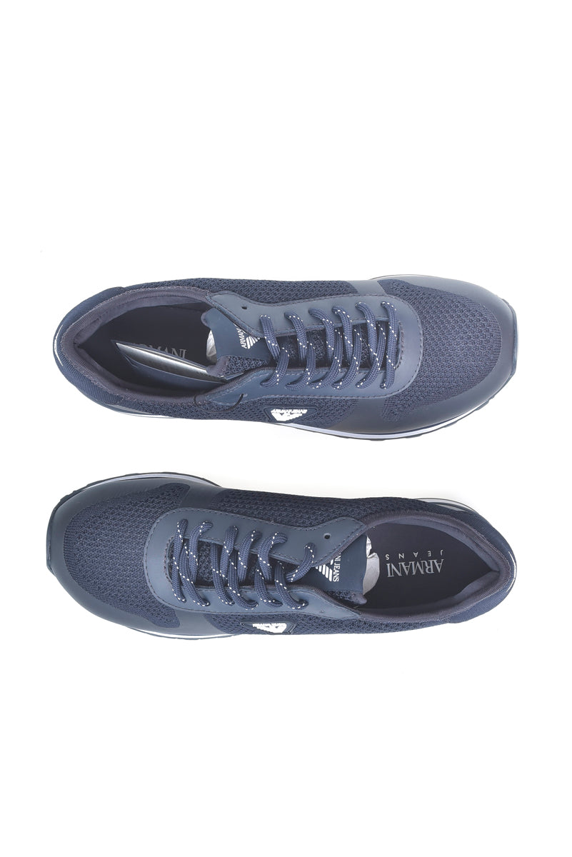 Sneakers Blu Pelle Armani Jeans AJ - mem39