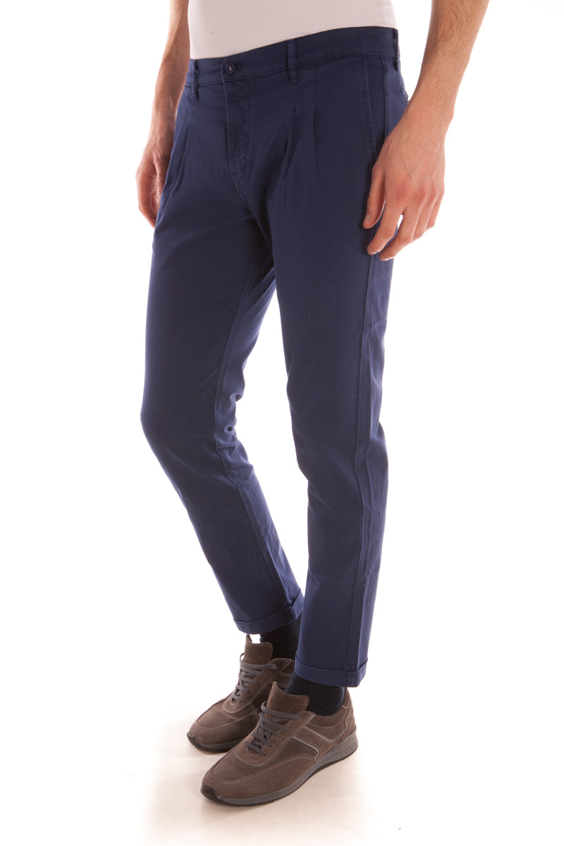 Pantaloni Skinny Cropped Blu Scuro Alessandrini - mem39