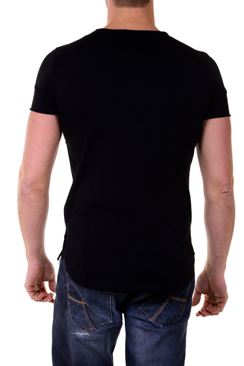 Maglietta nera manica corta elegante I'M C COUTURE - mem39