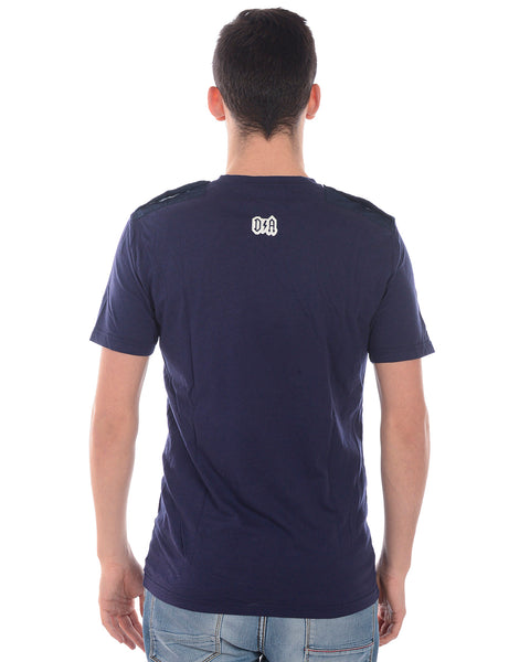 T-shirt Daniele Alessandrini in Morbido Cotone Blu