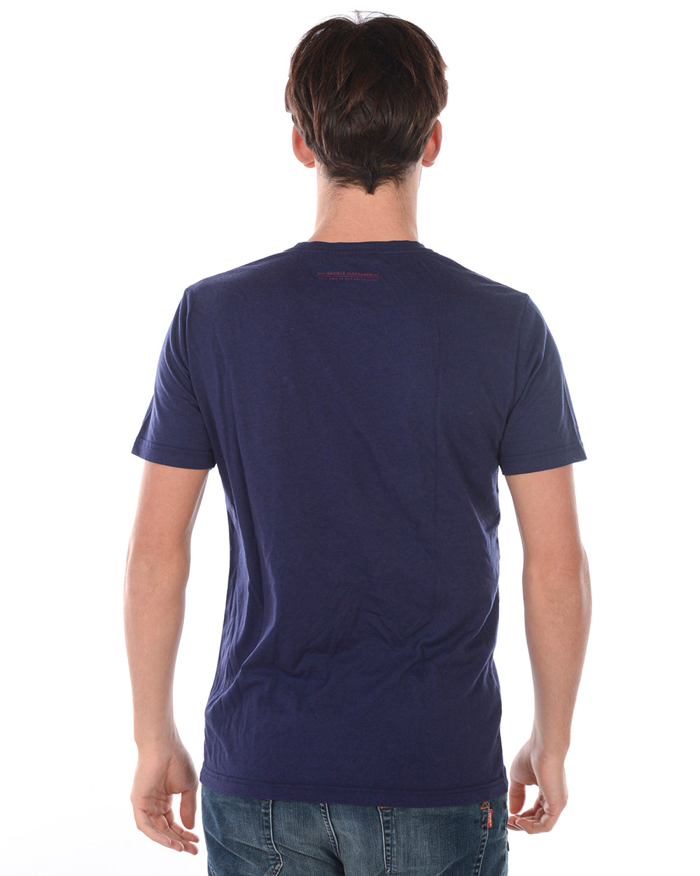 T-shirt Blu Cotone Daniele Alessandrini - mem39