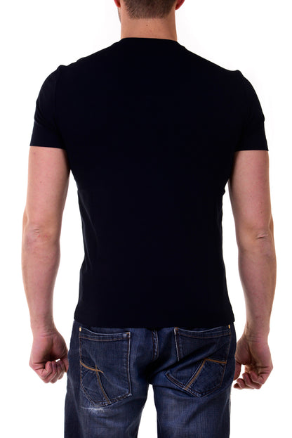 T-shirt Emporio Armani EA7 Blu in cotone/elastan - mem39