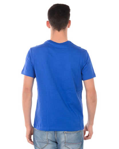 Maglietta Champion Blu con Logo Ricamato - mem39