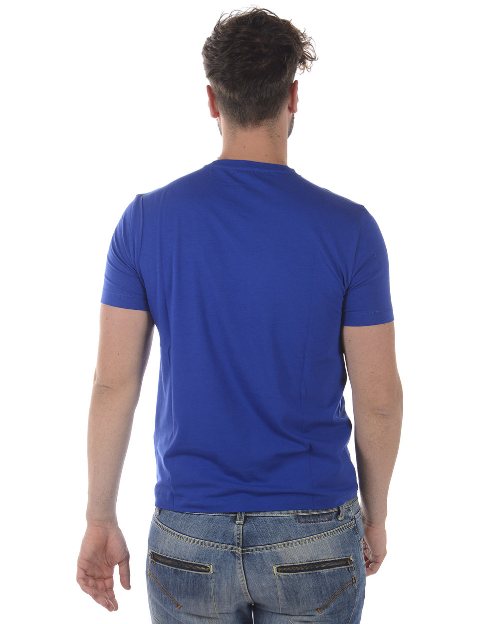 T-shirt Blu Scuro con Logo Emporio Armani EA7 - mem39