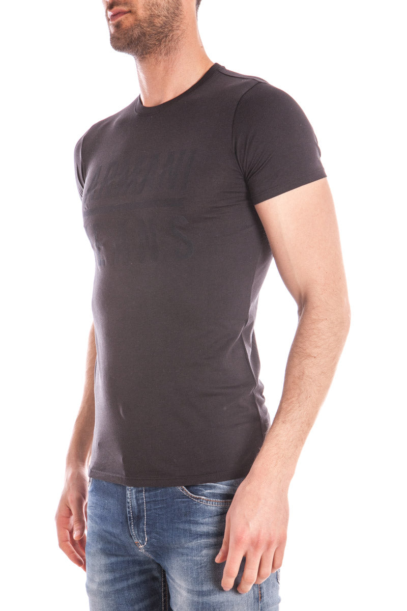 T-shirt in cotone nera Armani Jeans AJ - mem39