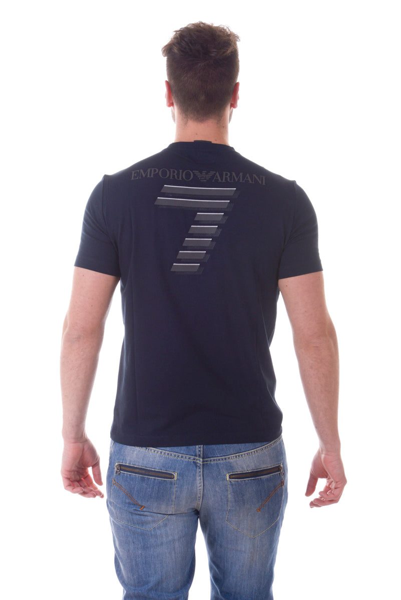 T-shirt Emporio Armani EA7 Logo Sottile - Bianca - mem39