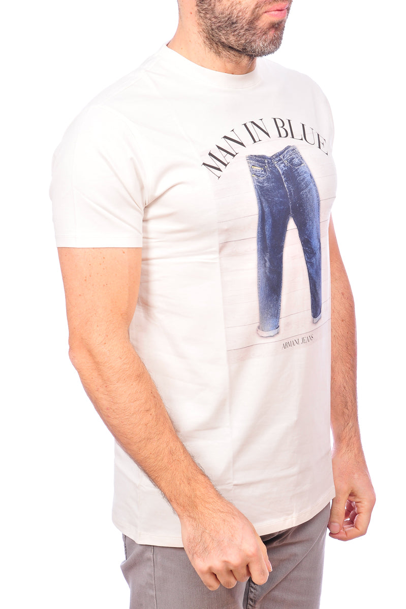 T-Shirt Armani Jeans AJ Bianca Elasticizzata XXL - mem39