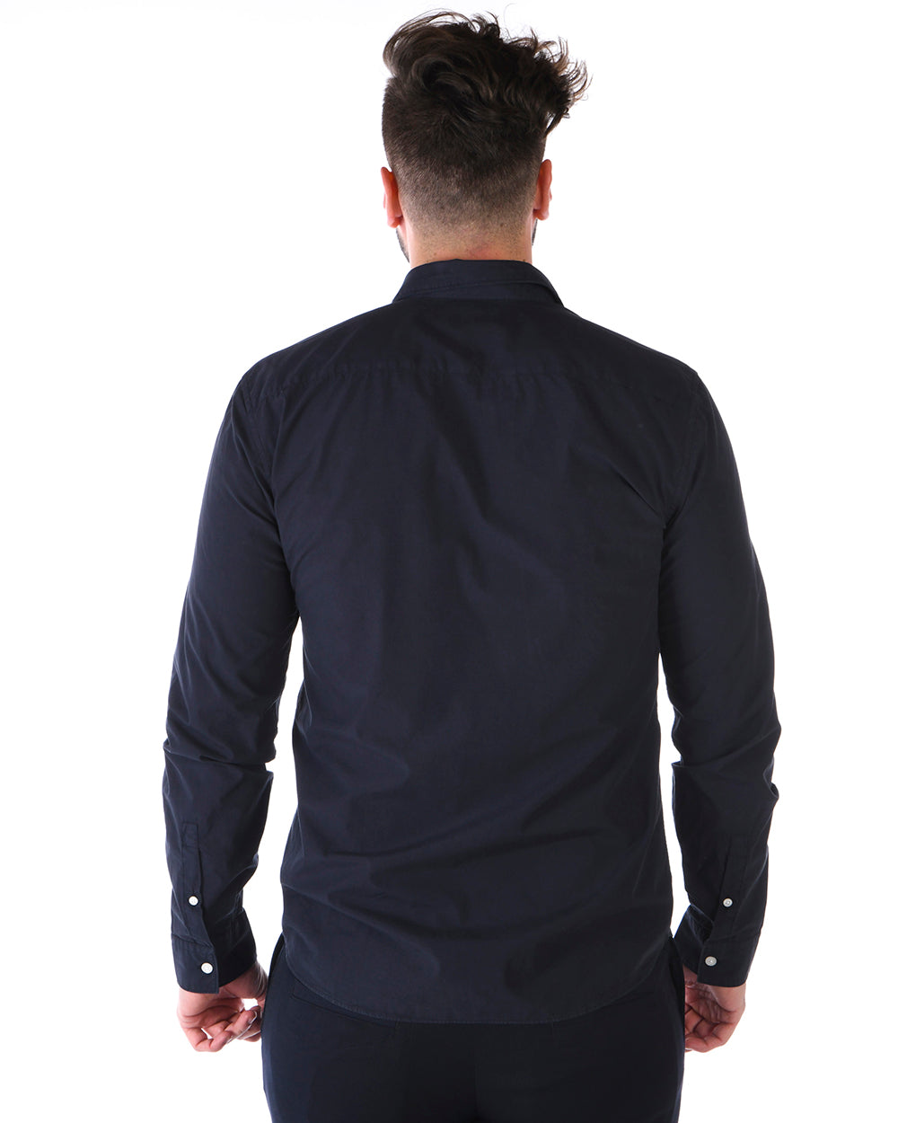 Camicia Kenzo Blu Slim Fit con Logo Ricamato - mem39