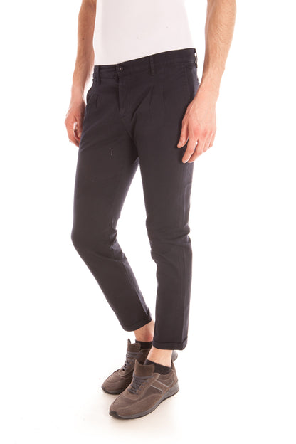 Pantaloni Skinny Cropped Blu Scuro Alessandrini - mem39