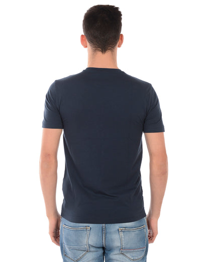 T-shirt Blu Scuro Stampata Emporio Armani EA7 - mem39