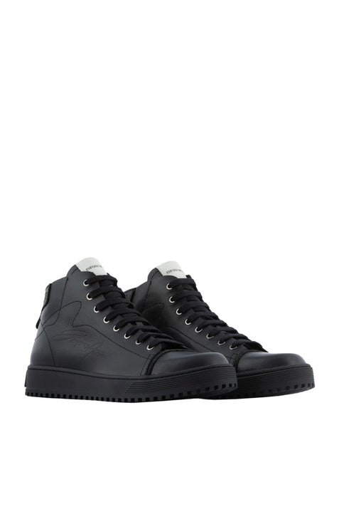 Sneakers Emporio Armani in Pelle Nera