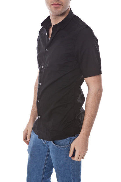 Camicia XL Daniele Alessandrini in Cotone Noir - mem39
