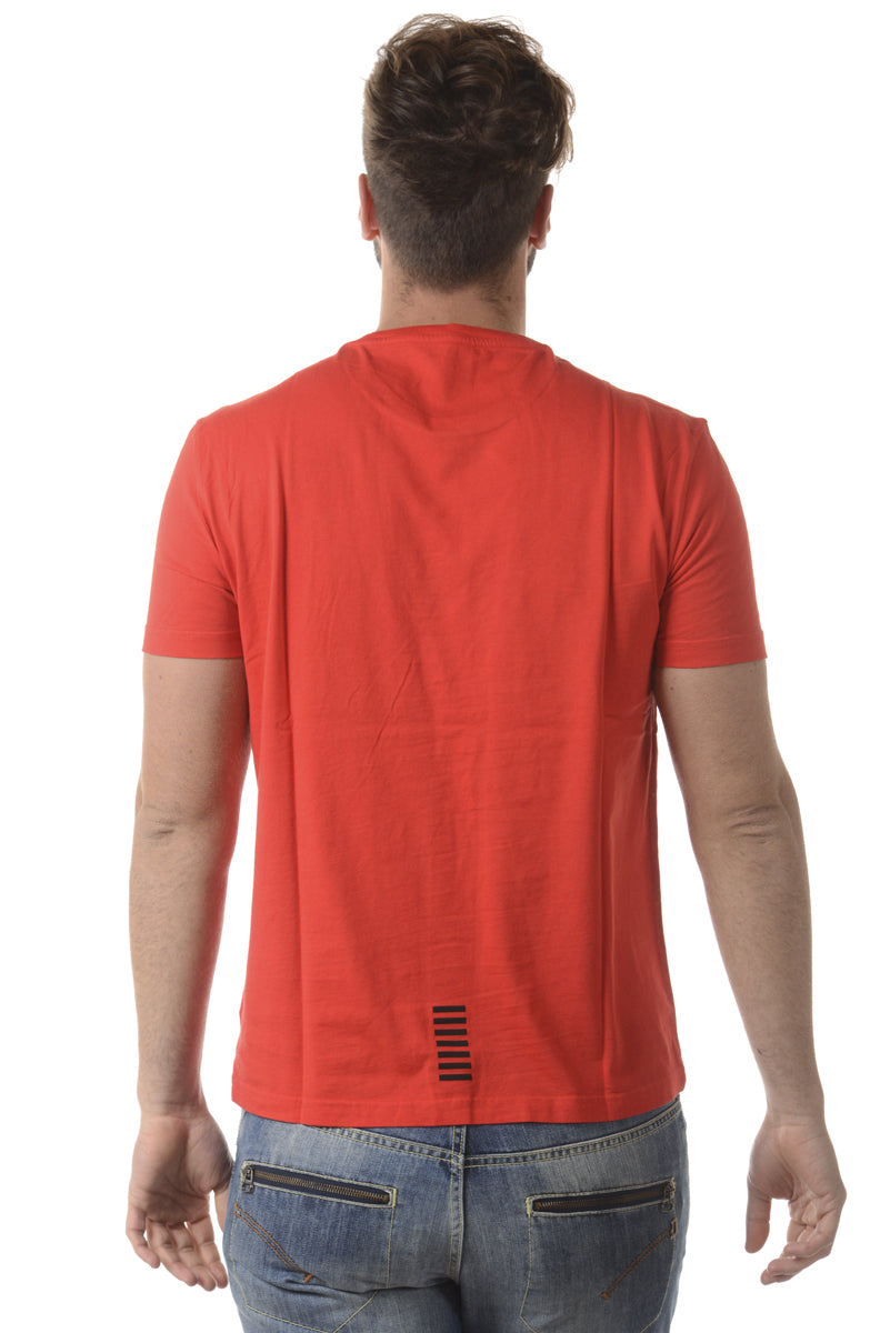 T-shirt Emporio Armani EA7 Rosso con Logo EA7 - mem39