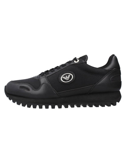 Scarpe Sneakers Emporio Armani Nero Poliestere Taglia 40,5 - mem39
