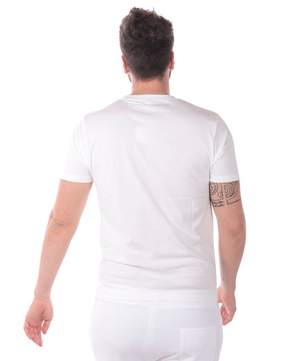 Maglietta Bianca Stampata con Logo Moschino Underwear
