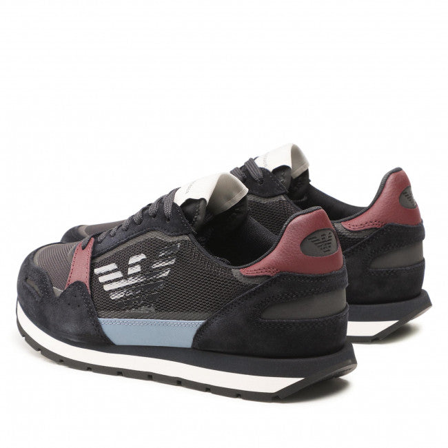 Sneakers Emporio Armani Blu e Bordeaux, Taglia 39,5 - mem39