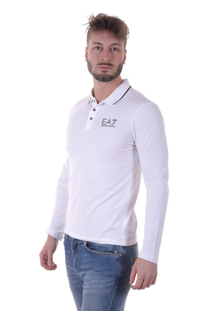 Polo Emporio Armani EA7 Bianco Ricamato