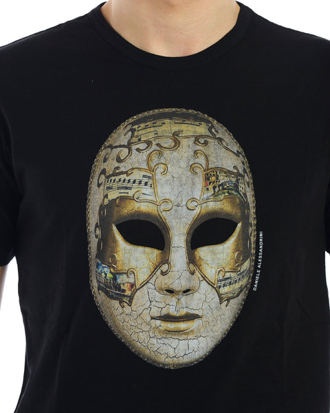 T-shirt Daniele Alessandrini in Cotone Nero Scuro - Stile Elegante