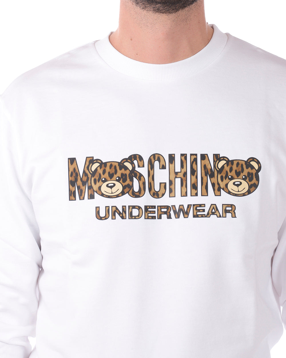 Felpa Moschino Underwear Nero in Cotone con Maniche Lunghe - mem39
