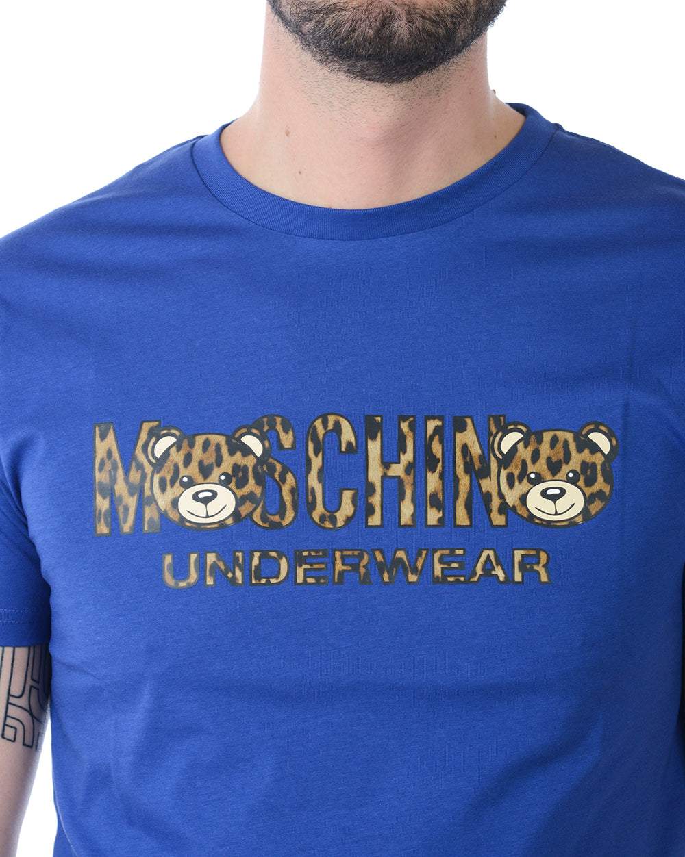 Maglietta Bianca Stampata con Logo Moschino Underwear - mem39