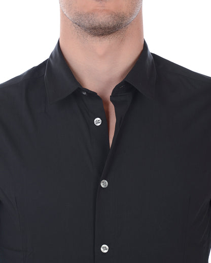 Camicia Daniele Alessandrini Slim Fit Nera