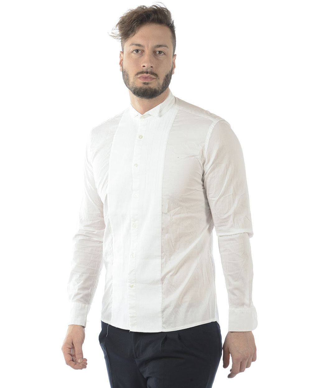 Camicia Bianca Slim Fit Daniele Alessandrini - mem39