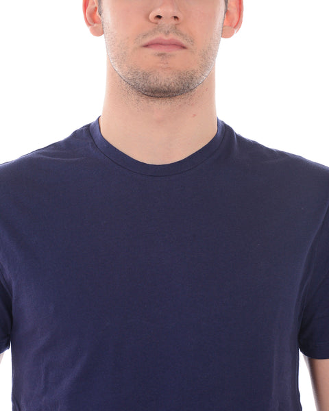 T-shirt Blu XXL Daniele Alessandrini con Tasca e Collo a Giro