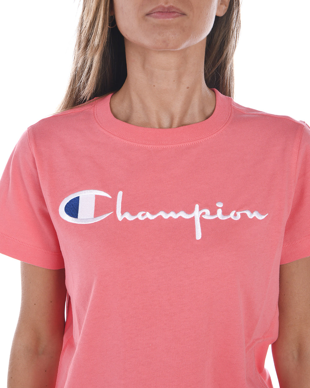 Maglietta Champion Logo Ricamato - Nera - mem39