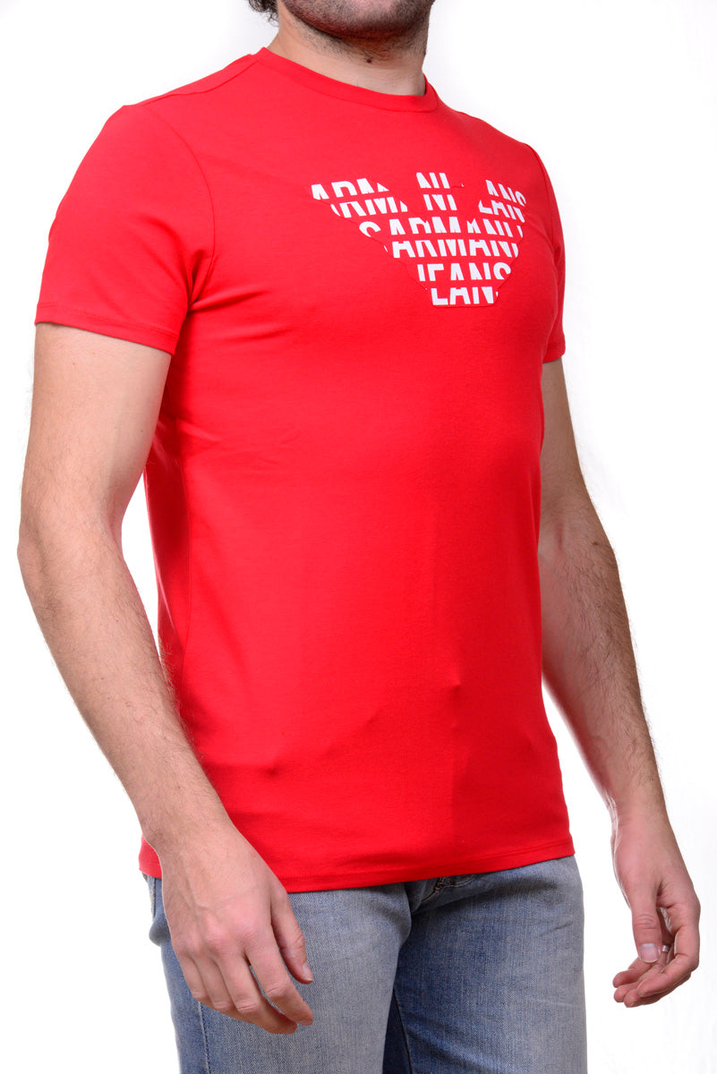 Maglietta Armani Jeans AJ Logo Rosso - mem39