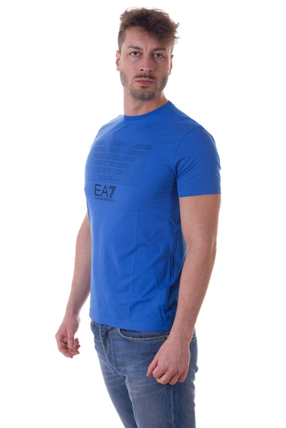 Maglietta Blu in Cotone Emporio Armani EA7 - mem39