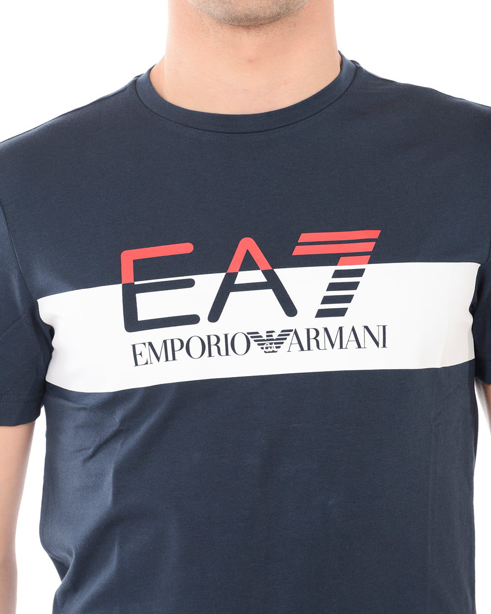Maglietta Nera EA7 con Logo Stampato - mem39
