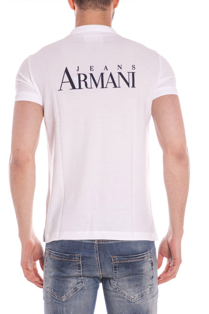 Polo Armani Jeans AJ Bianco in Cotone - mem39